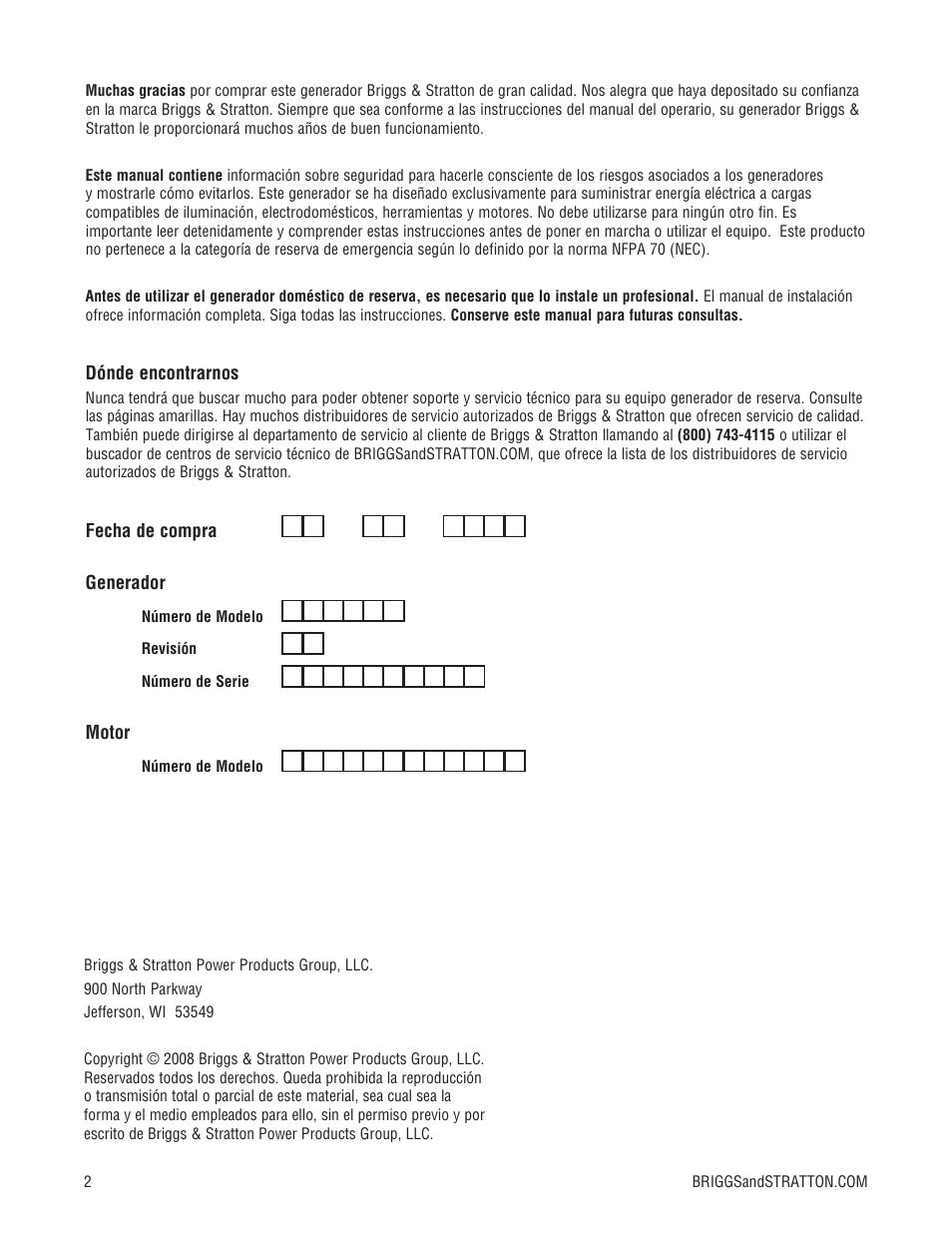 Briggs & Stratton 7000 WATT 206484GS User Manual | Page 34 / 92
