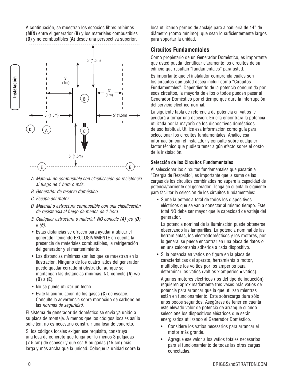 Briggs & Stratton 7000 WATT 206484GS User Manual | Page 42 / 92