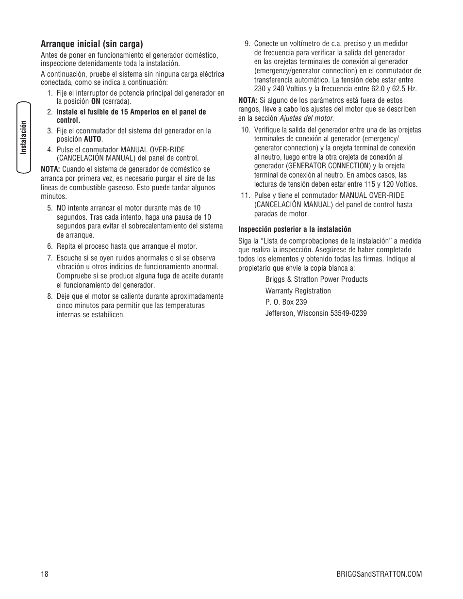 Briggs & Stratton 7000 WATT 206484GS User Manual | Page 50 / 92