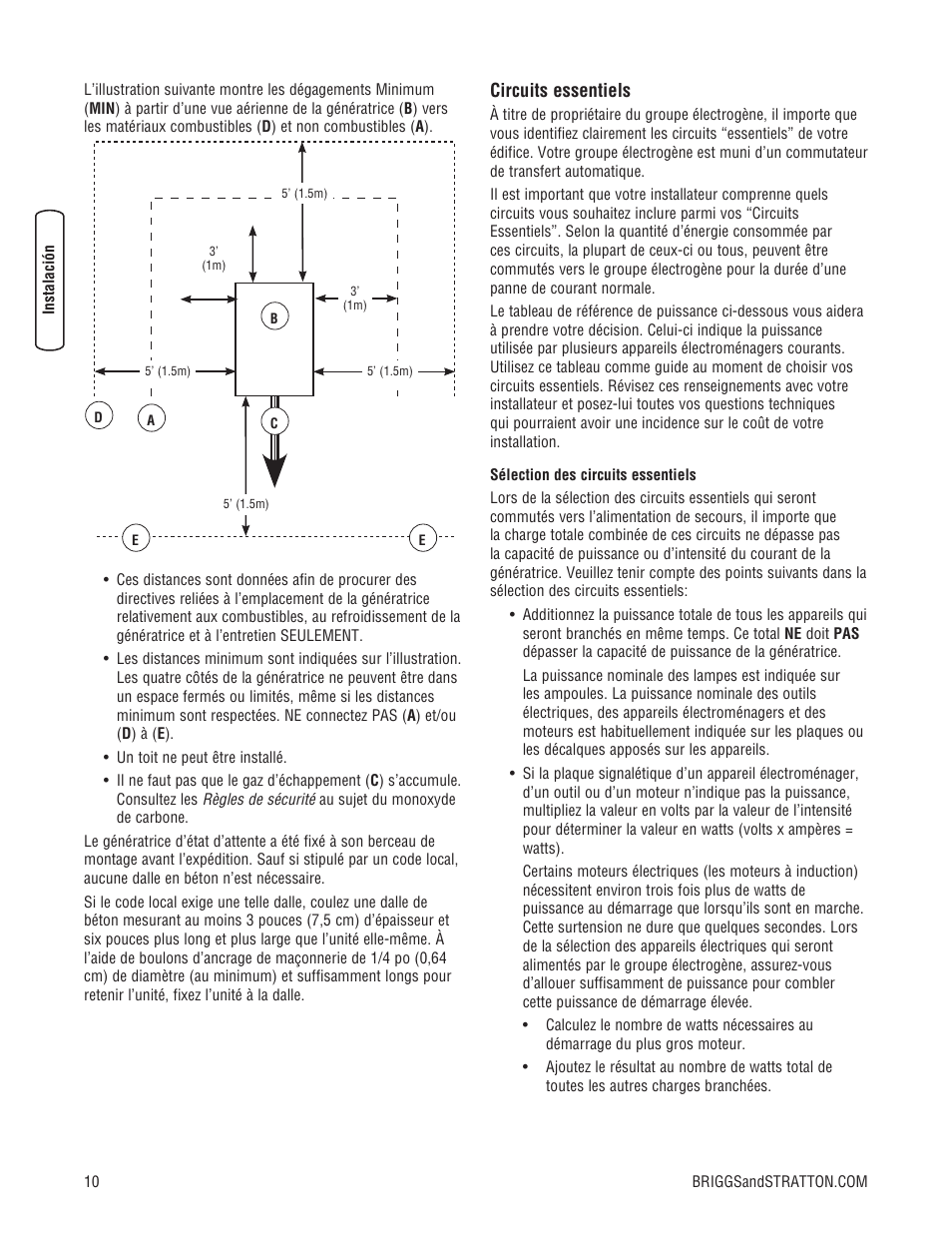 Briggs & Stratton 7000 WATT 206484GS User Manual | Page 72 / 92