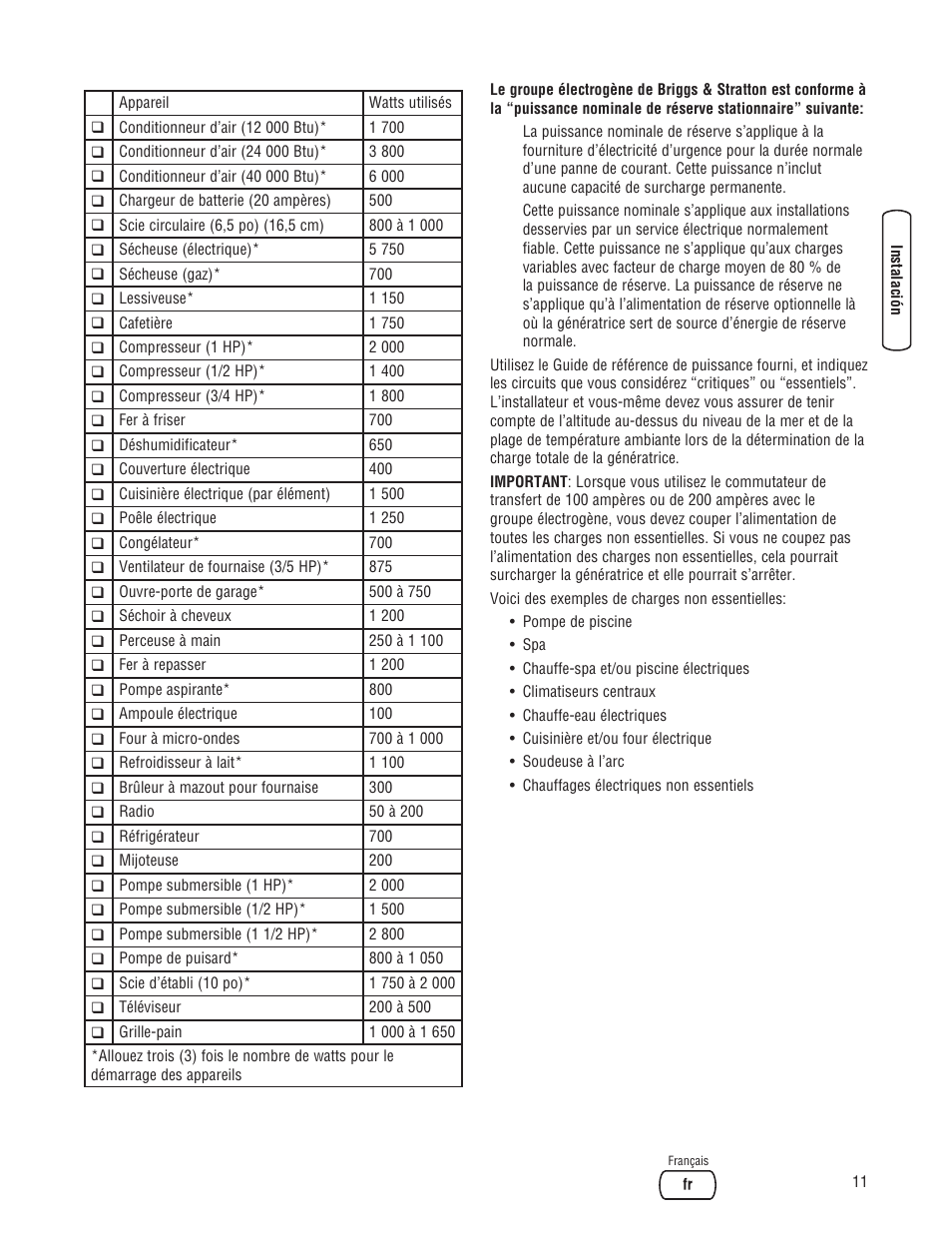 Briggs & Stratton 7000 WATT 206484GS User Manual | Page 73 / 92