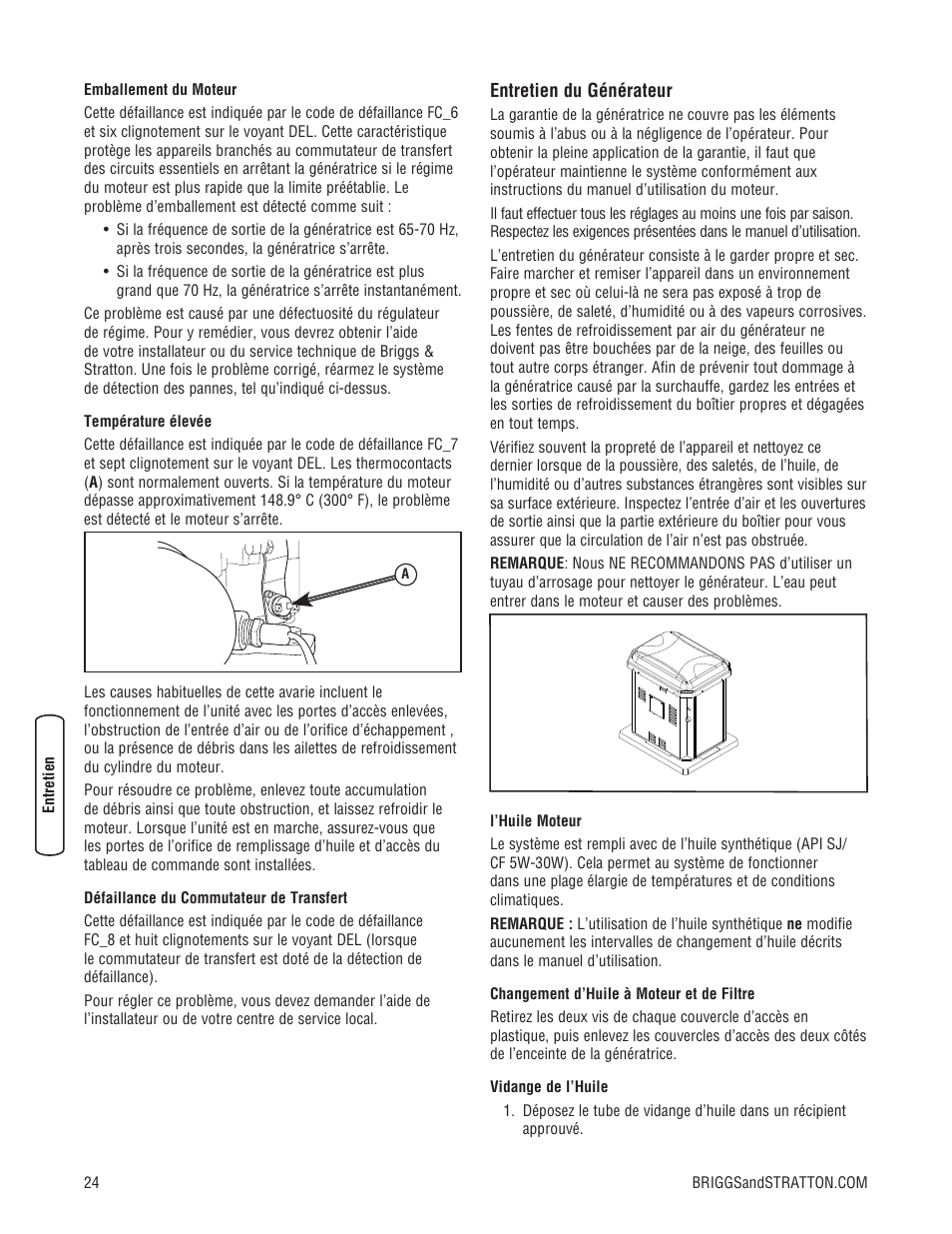 Briggs & Stratton 7000 WATT 206484GS User Manual | Page 86 / 92