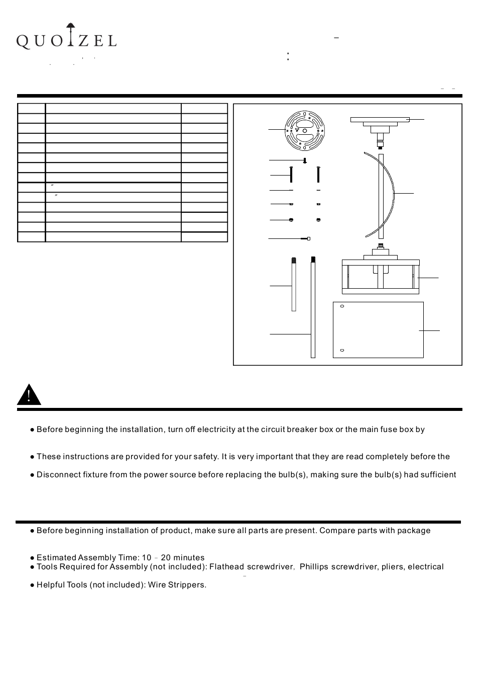 Quoizel KY1507IB Kyle User Manual | 3 pages