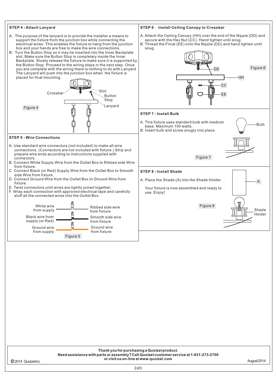 Quoizel KY433IB Kyle User Manual | Page 2 / 3