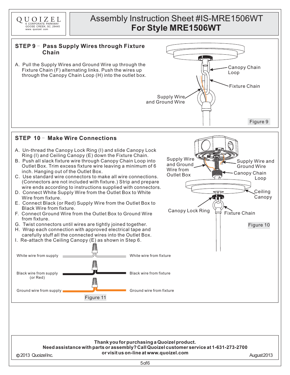 Quoizel MRE1506WT Marine User Manual | Page 5 / 6