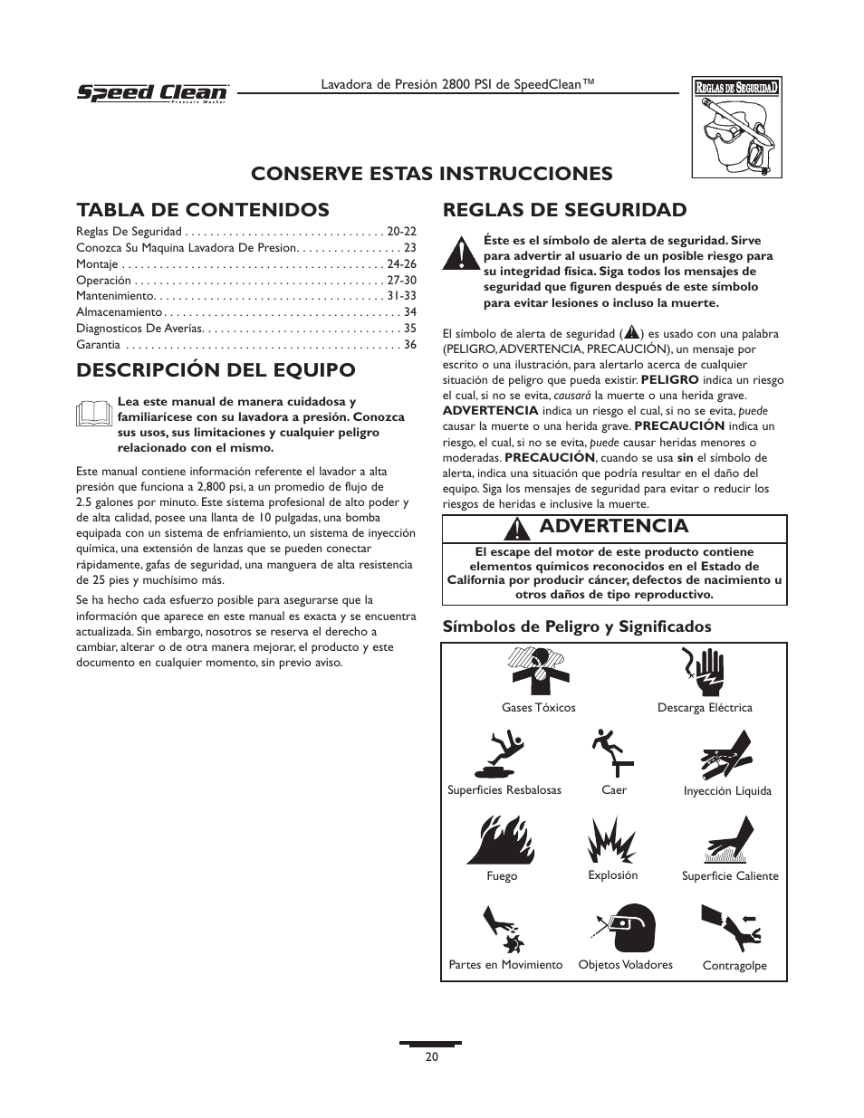 Briggs & Stratton 020212-0 User Manual | Page 20 / 36