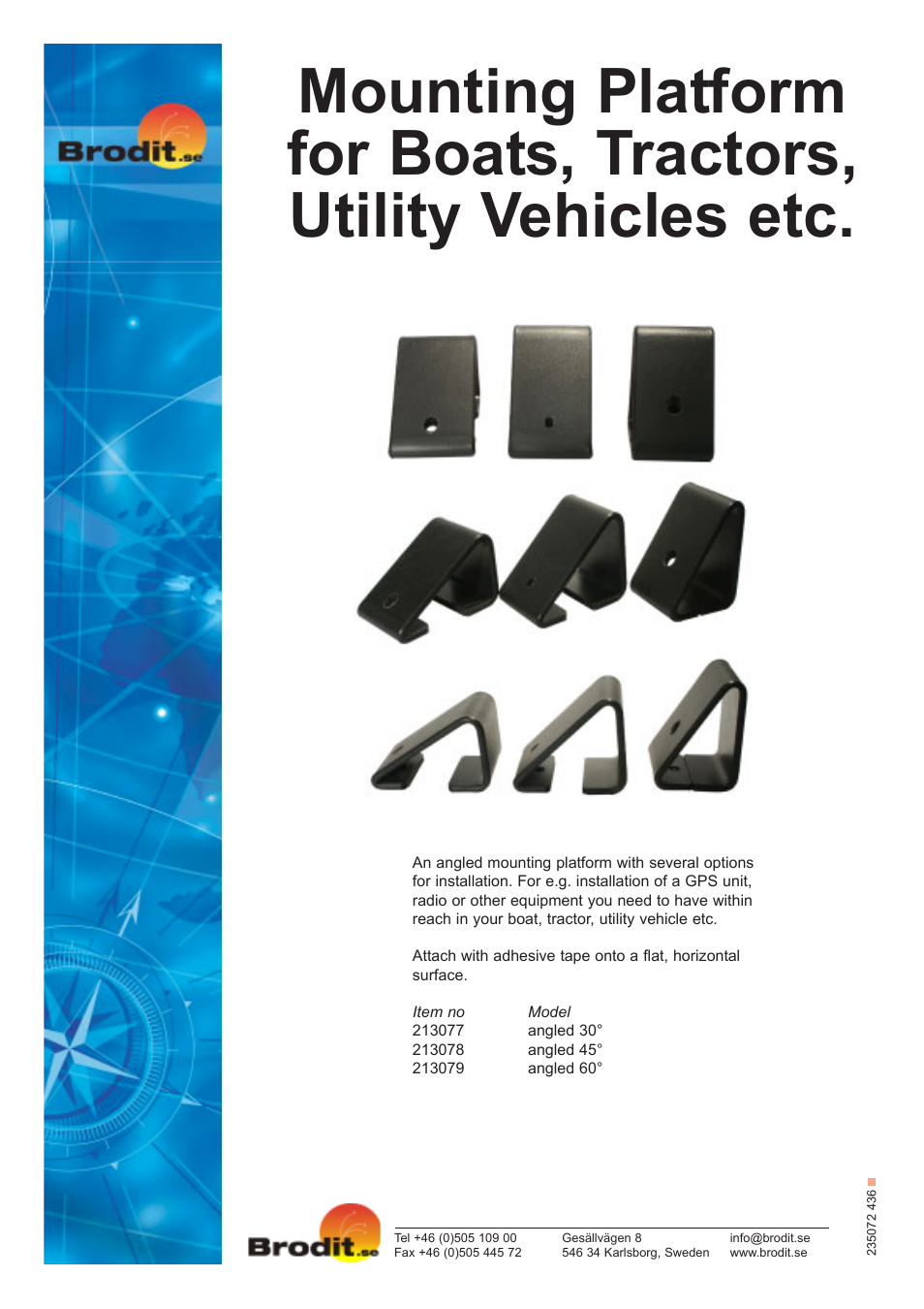 Brodit angled 60 User Manual | 1 page