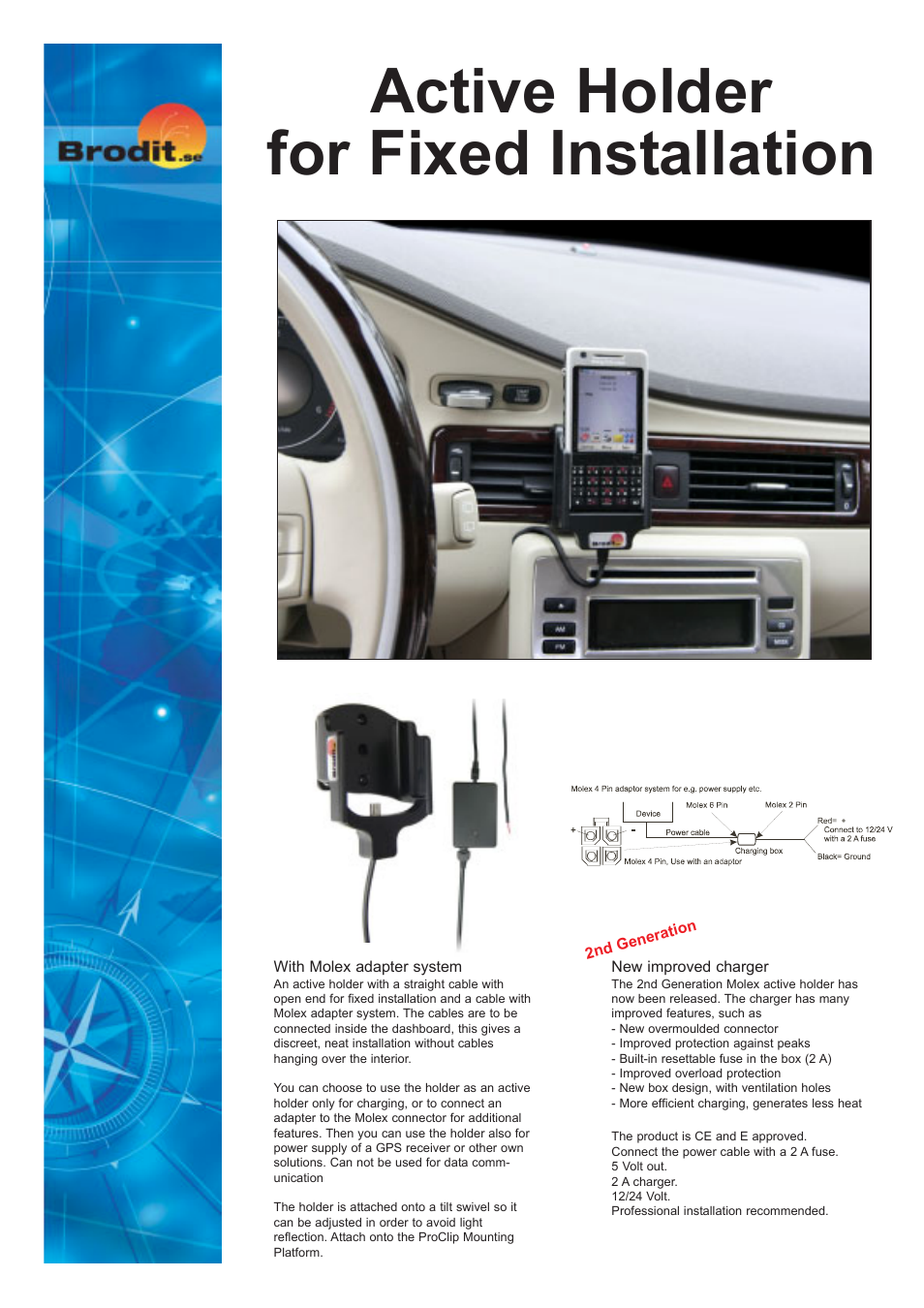 Brodit Active Holder User Manual | 2 pages