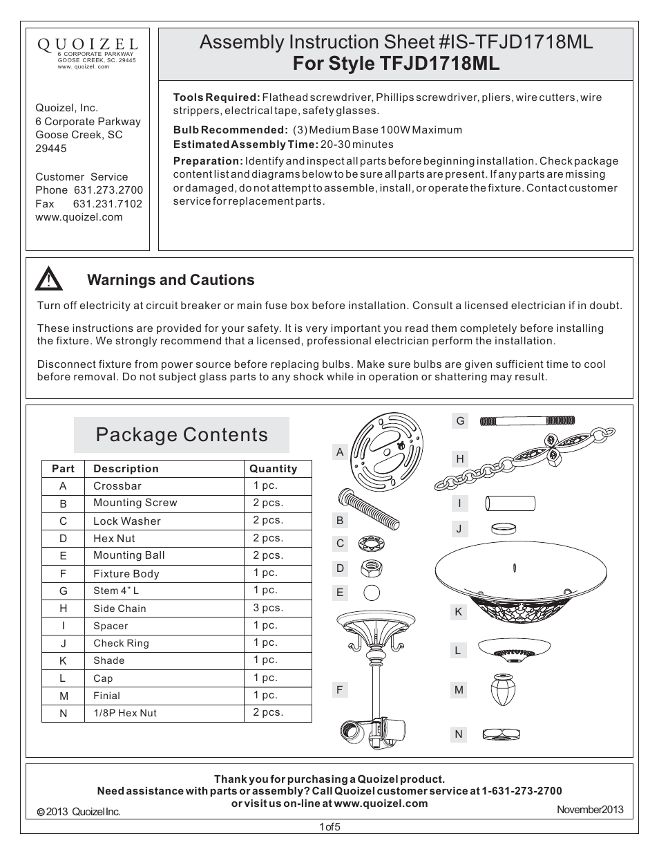 Quoizel TFJD1718ML Jewel Dragonfly User Manual | 5 pages