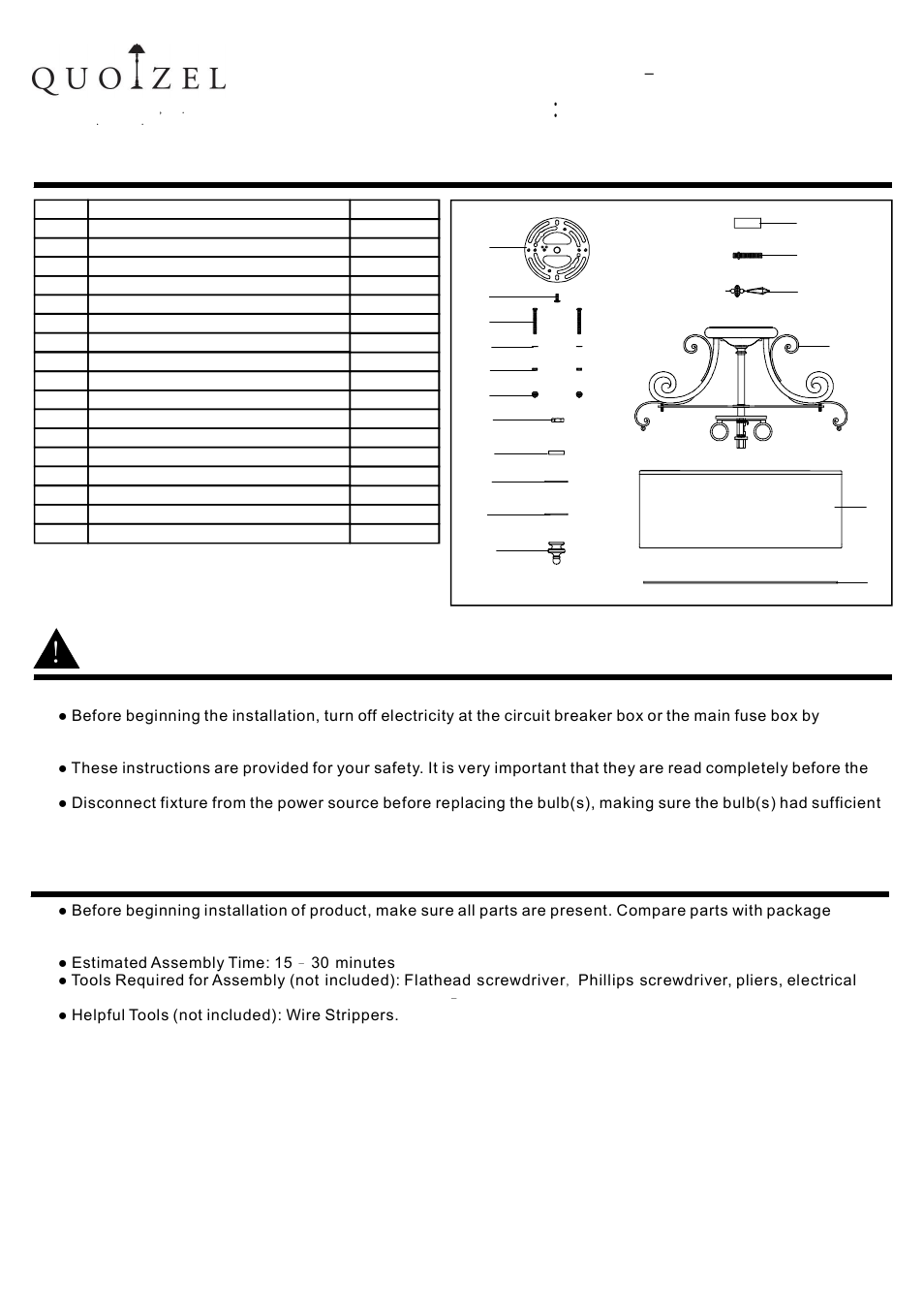 Quoizel KD1716MM Kendra User Manual | 3 pages