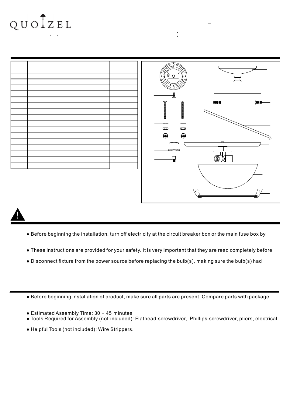 Quoizel NA1716BN New England User Manual | 3 pages