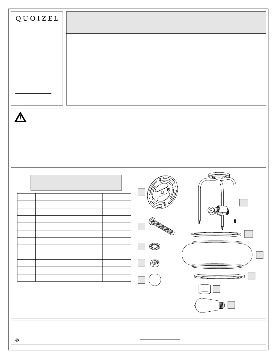 Quoizel TRG1716OZ Trilogy User Manual | 5 pages