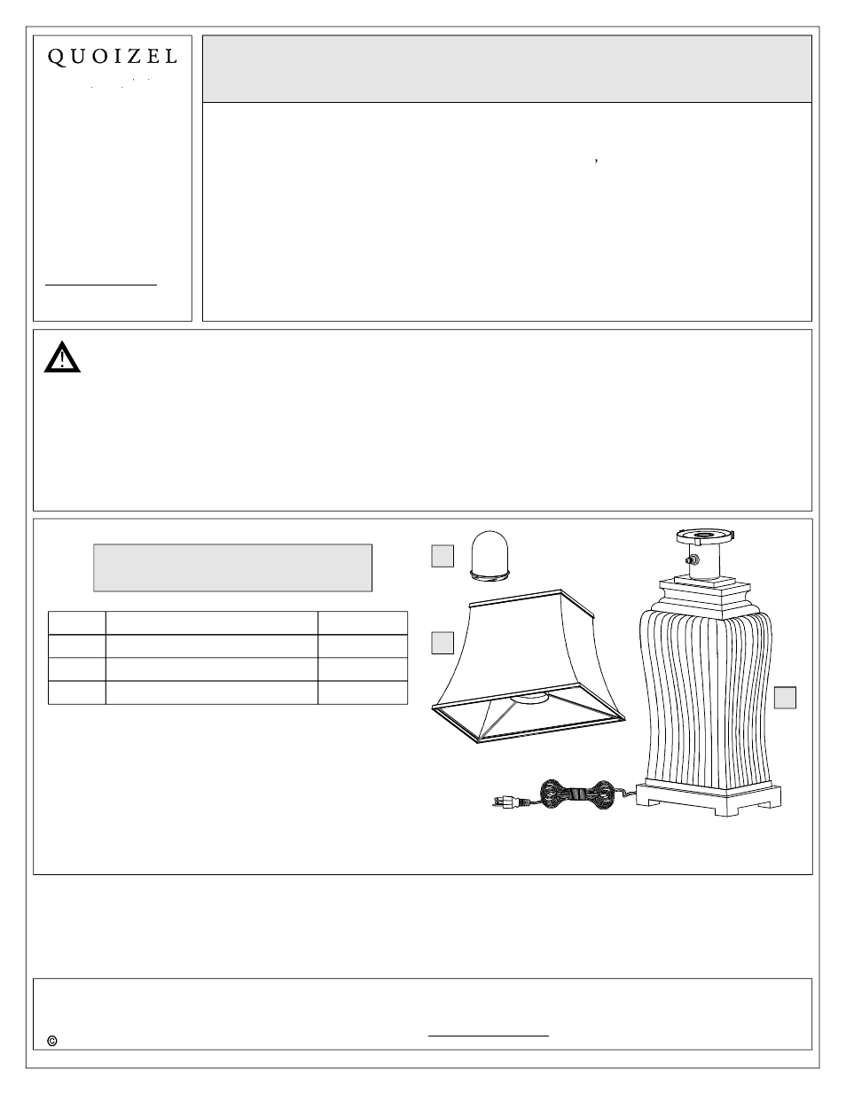 Quoizel CKNN1741T Kennon User Manual | 3 pages