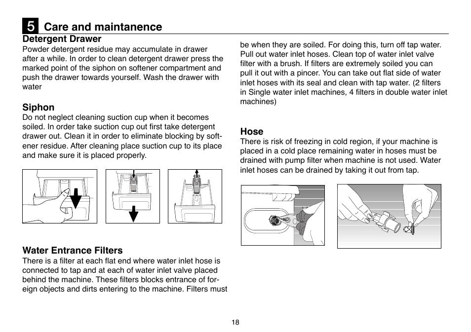 5 care and maintanence | Beko D 6082 B User Manual | Page 18 / 24