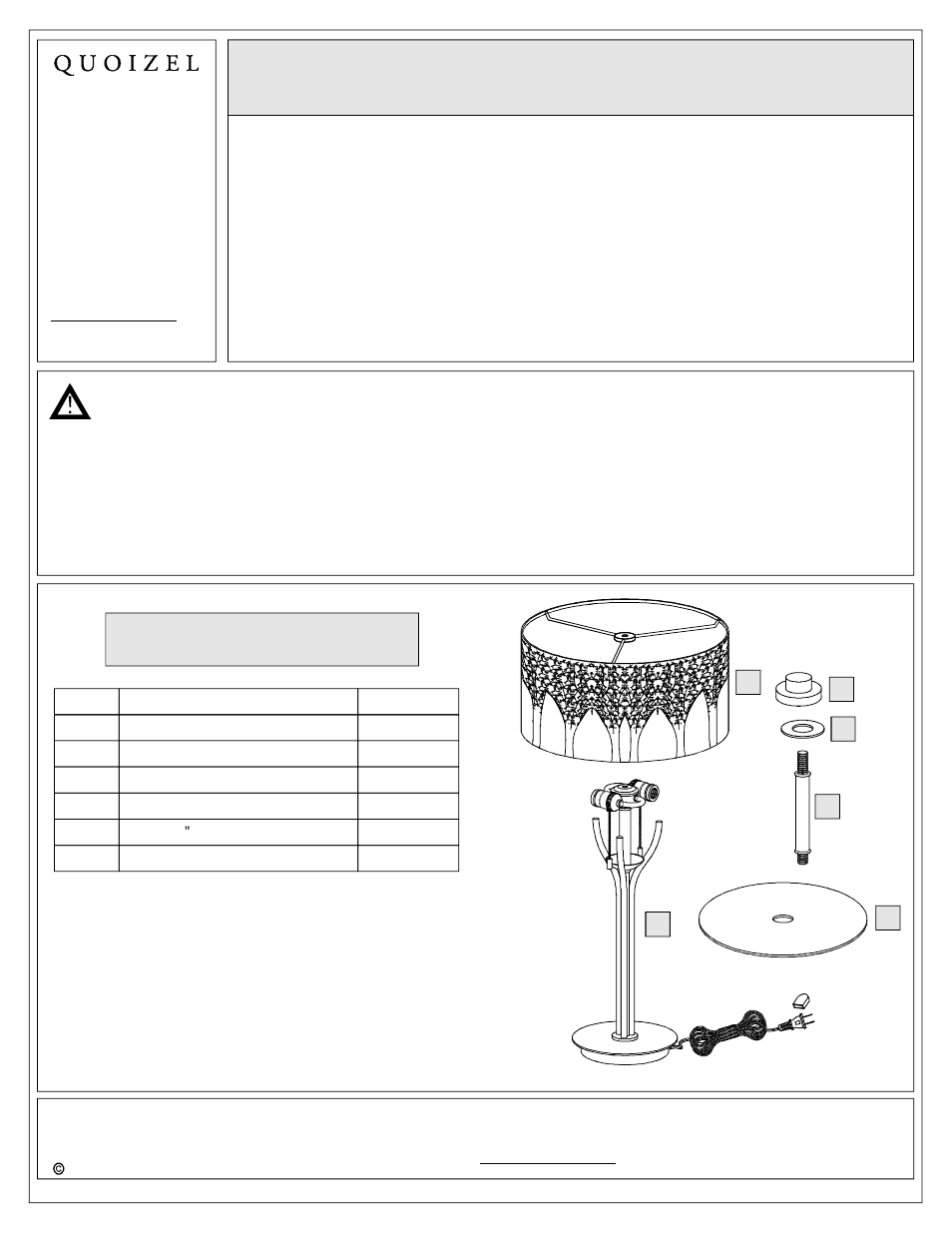 Quoizel MC1691TIB Mica User Manual | 3 pages