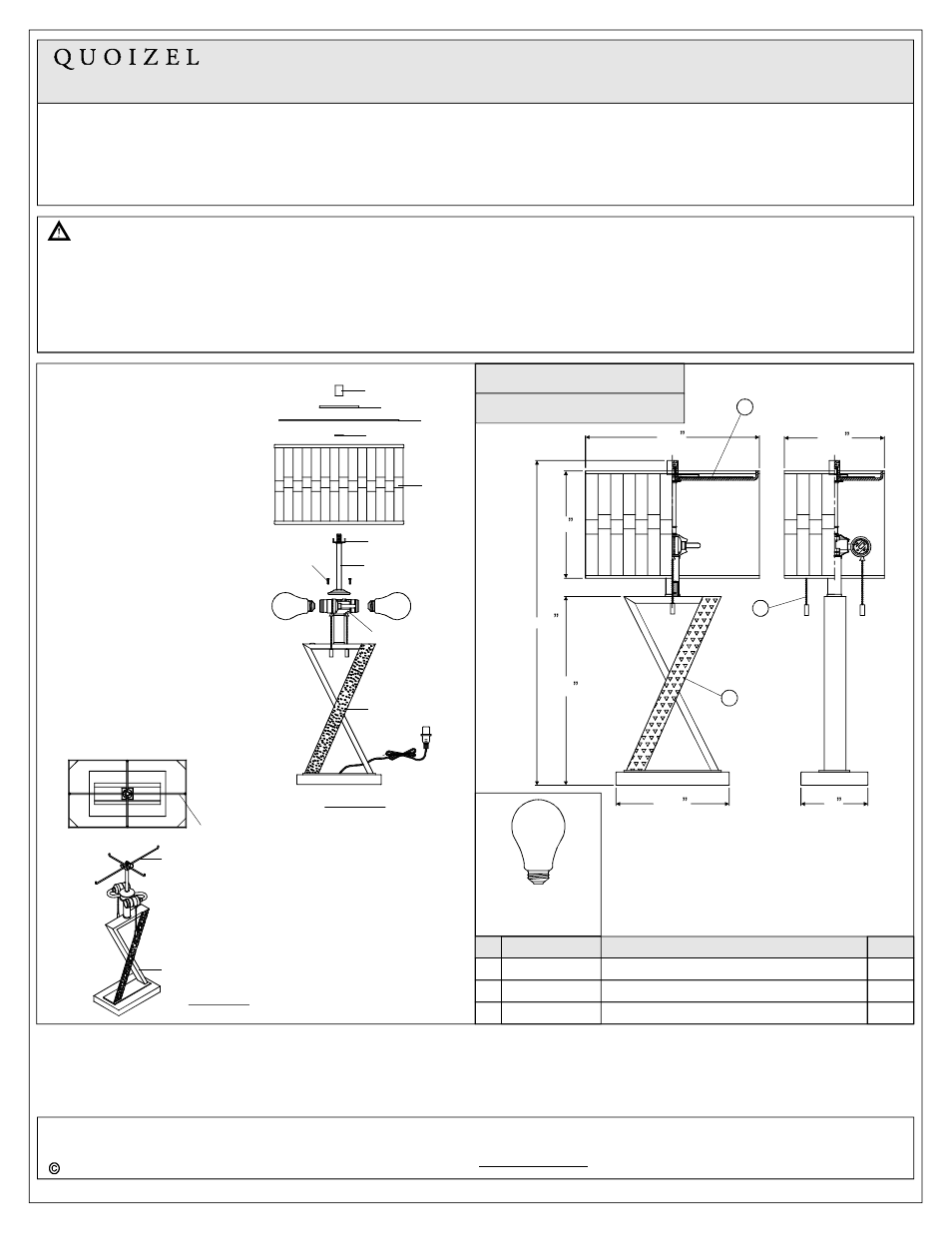 Quoizel MC1701TWT Mica User Manual | 1 page