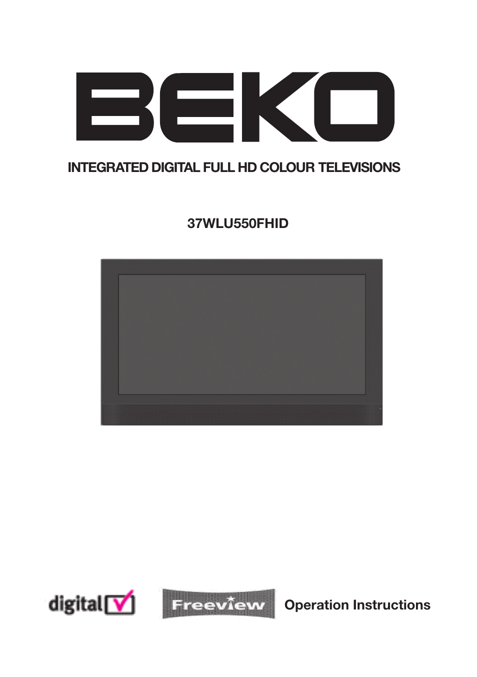 Beko 37WLU550FHID User Manual | 37 pages