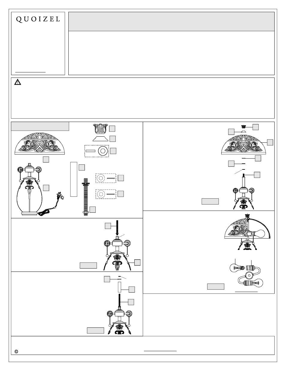 Quoizel QJ6781TR Quoizel Lamp User Manual | 2 pages