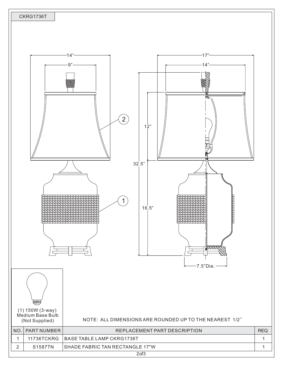 Quoizel CKRG1736T Rigging User Manual | Page 2 / 3