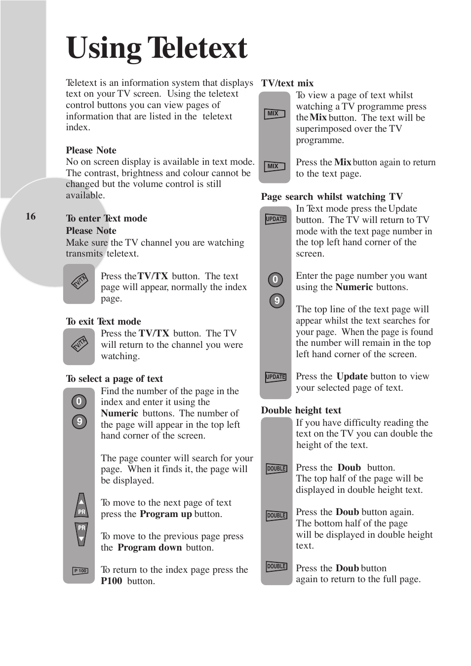 Using teletext | Beko F-772 GRL User Manual | Page 16 / 24