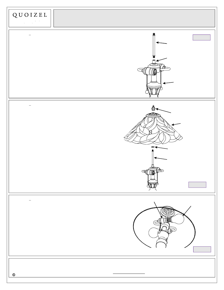 Quoizel TF1428T Tiffany User Manual | Page 3 / 3