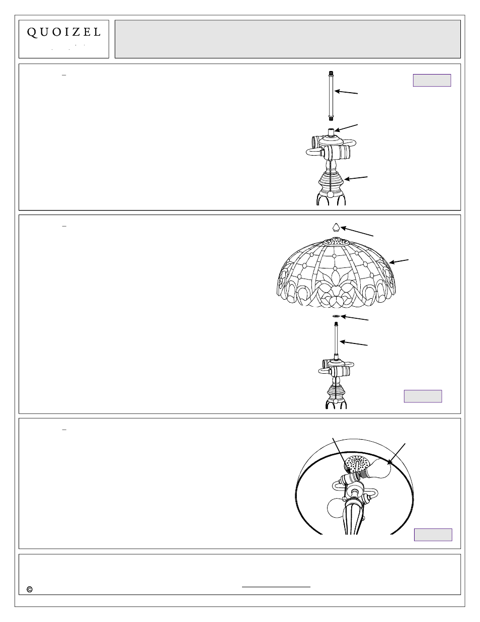 Quoizel TF1440TRS Tiffany User Manual | Page 3 / 3