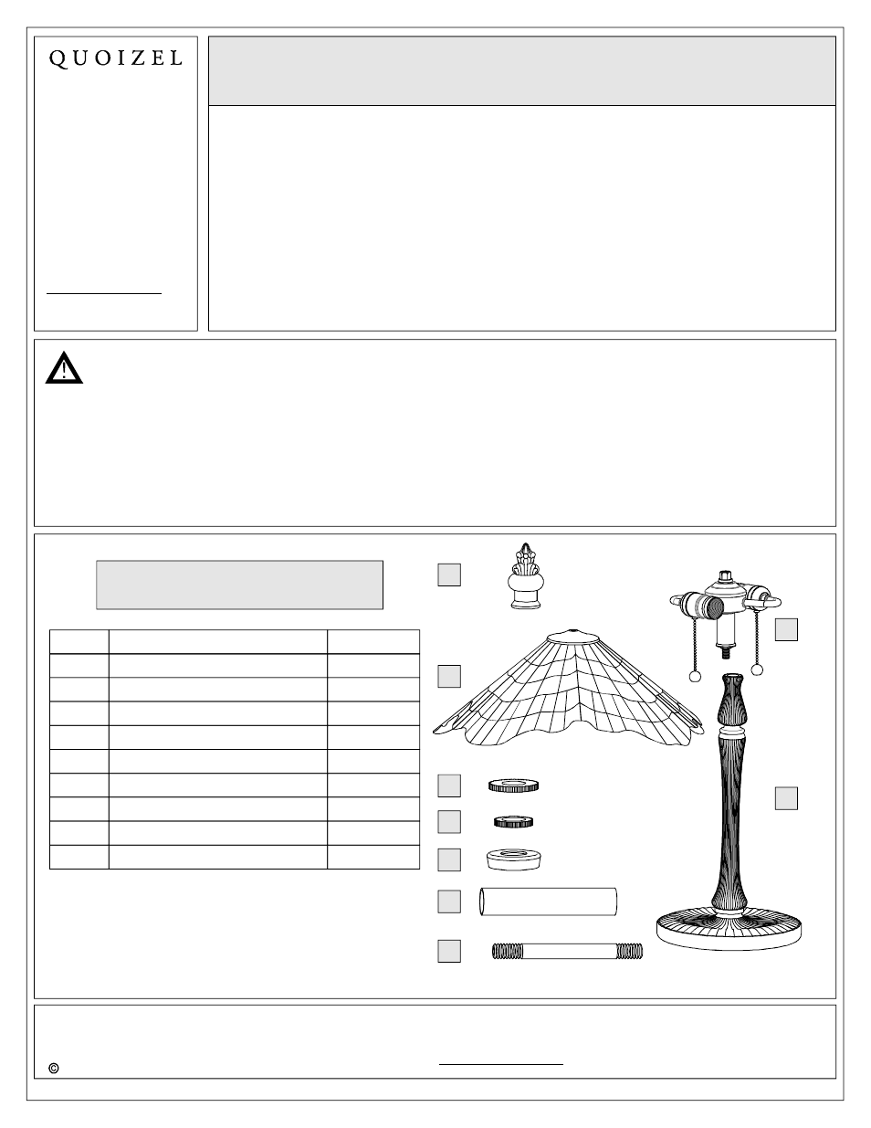 Quoizel TF1510TVB Tiffany User Manual | 4 pages