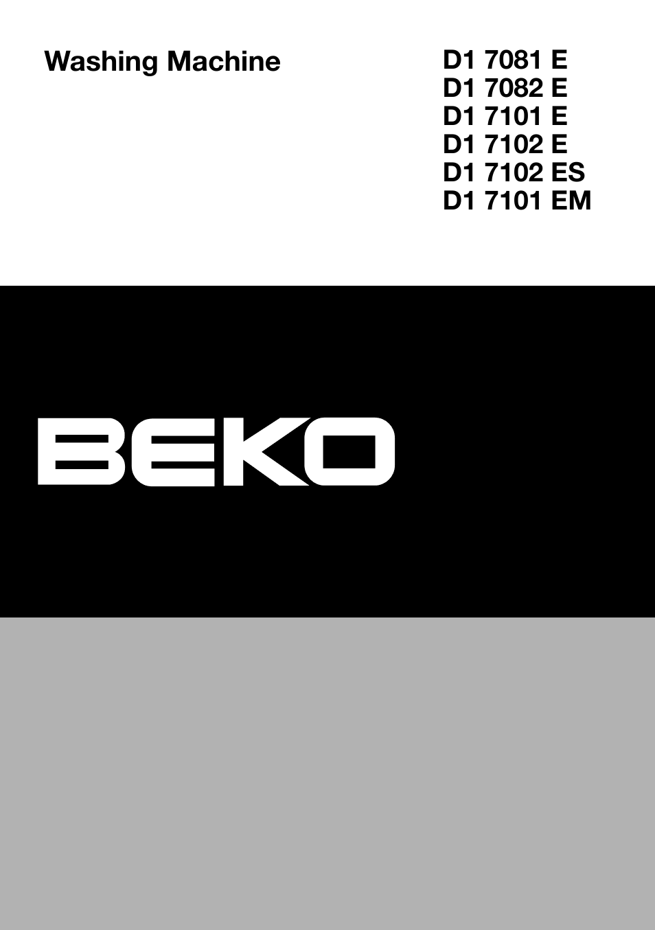 Beko D1 7101 EM User Manual | 36 pages