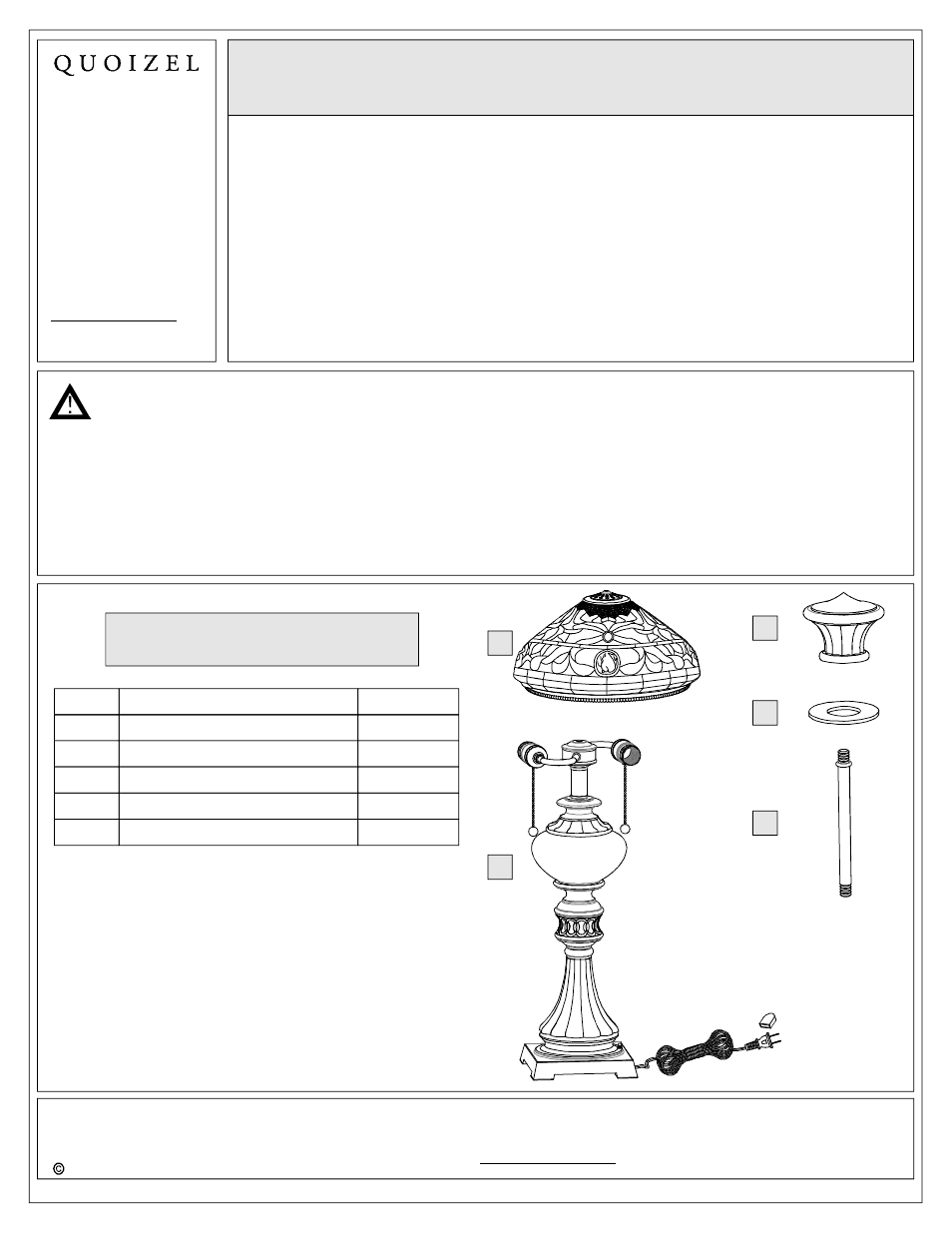 Quoizel TF1575TIB Tiffany User Manual | 4 pages