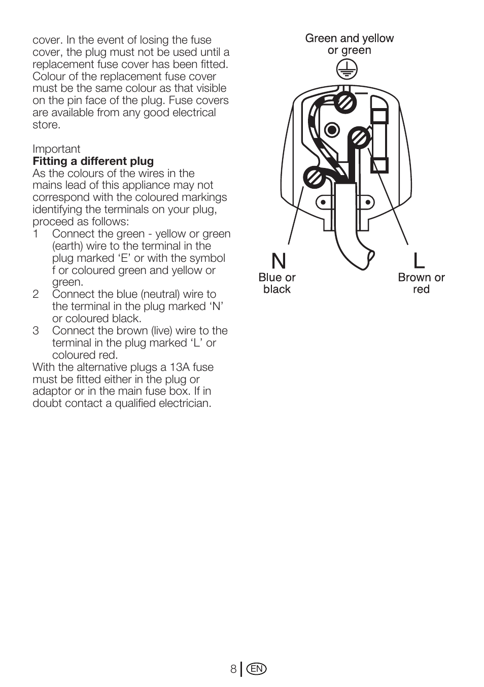 Beko WMA 747 W User Manual | Page 8 / 36