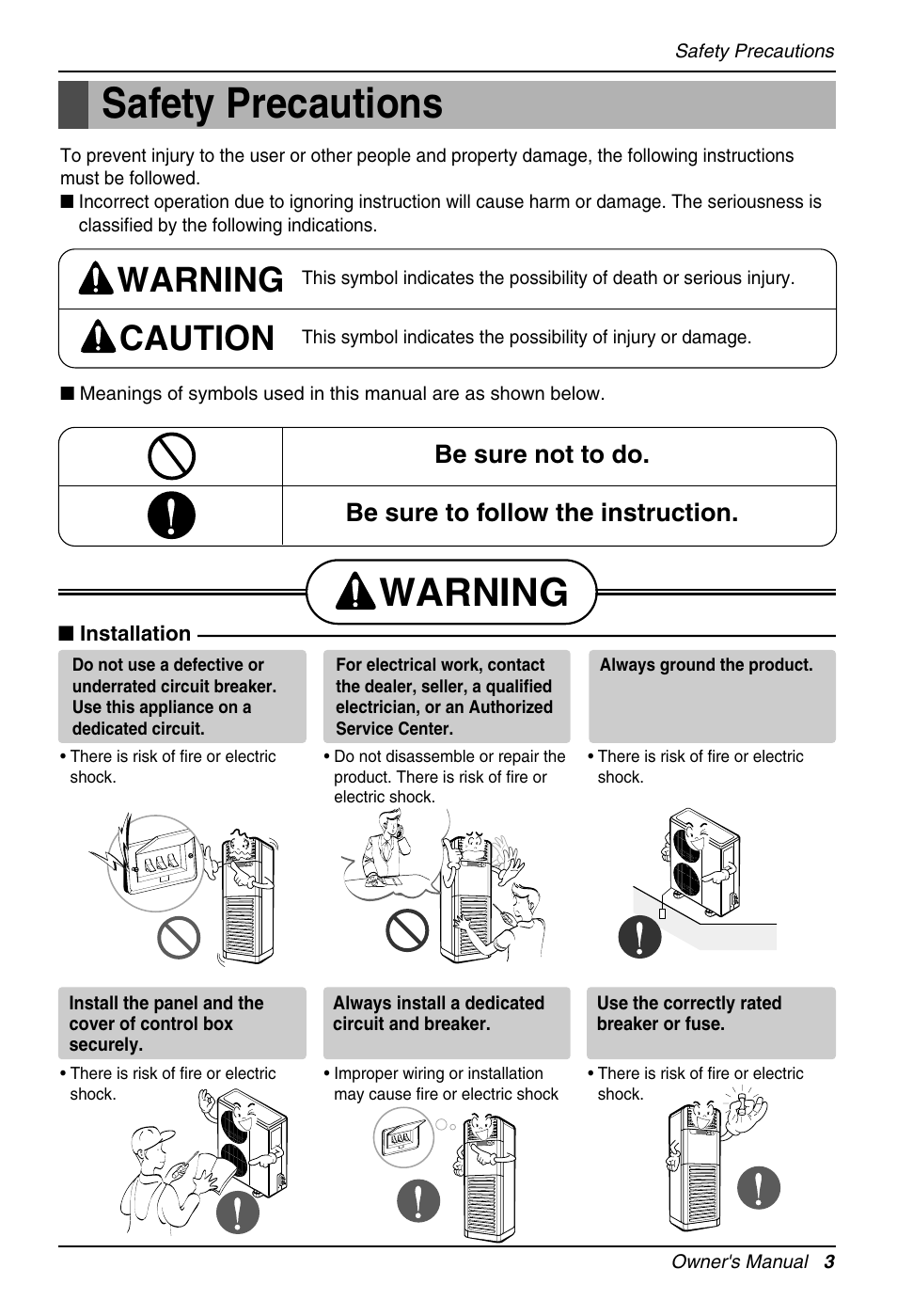 Safety precautions, Warning, Warning caution | English | Beko LG-BKE 9300 D User Manual | Page 3 / 26