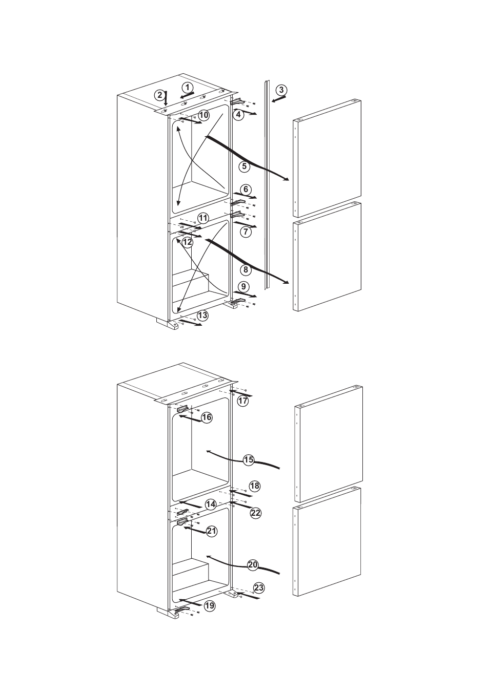 21 reversing the doors | Beko BC73 F User Manual | Page 22 / 25