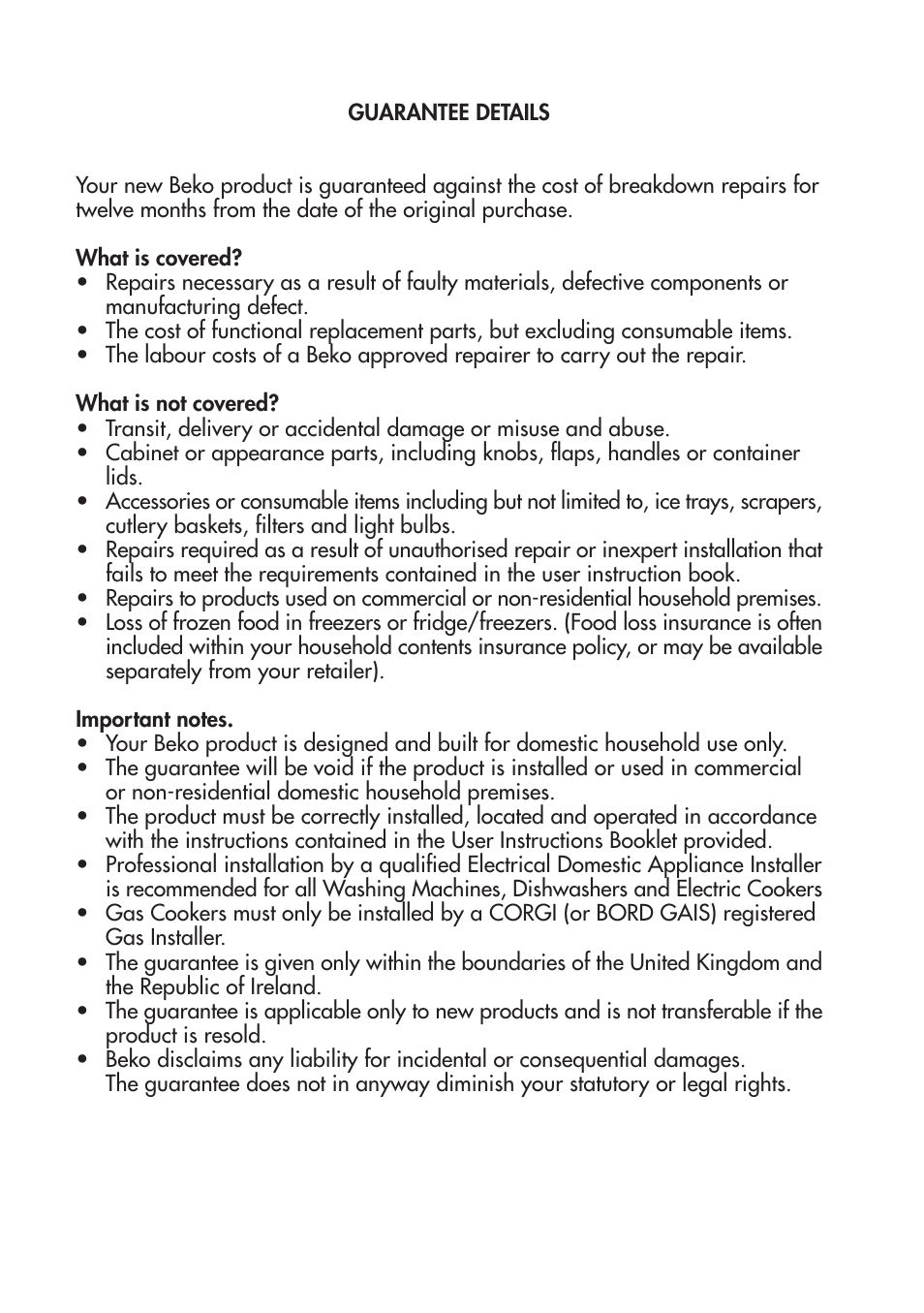 Beko BC73 F User Manual | Page 24 / 25