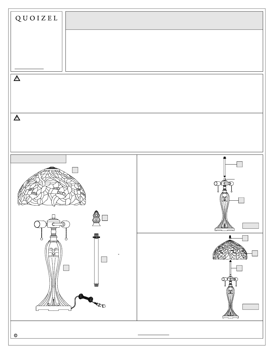 Quoizel TF1794T Tiffany User Manual | 2 pages