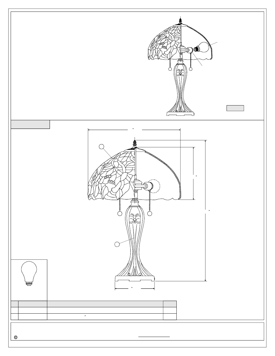 Quoizel TF1794T Tiffany User Manual | Page 2 / 2