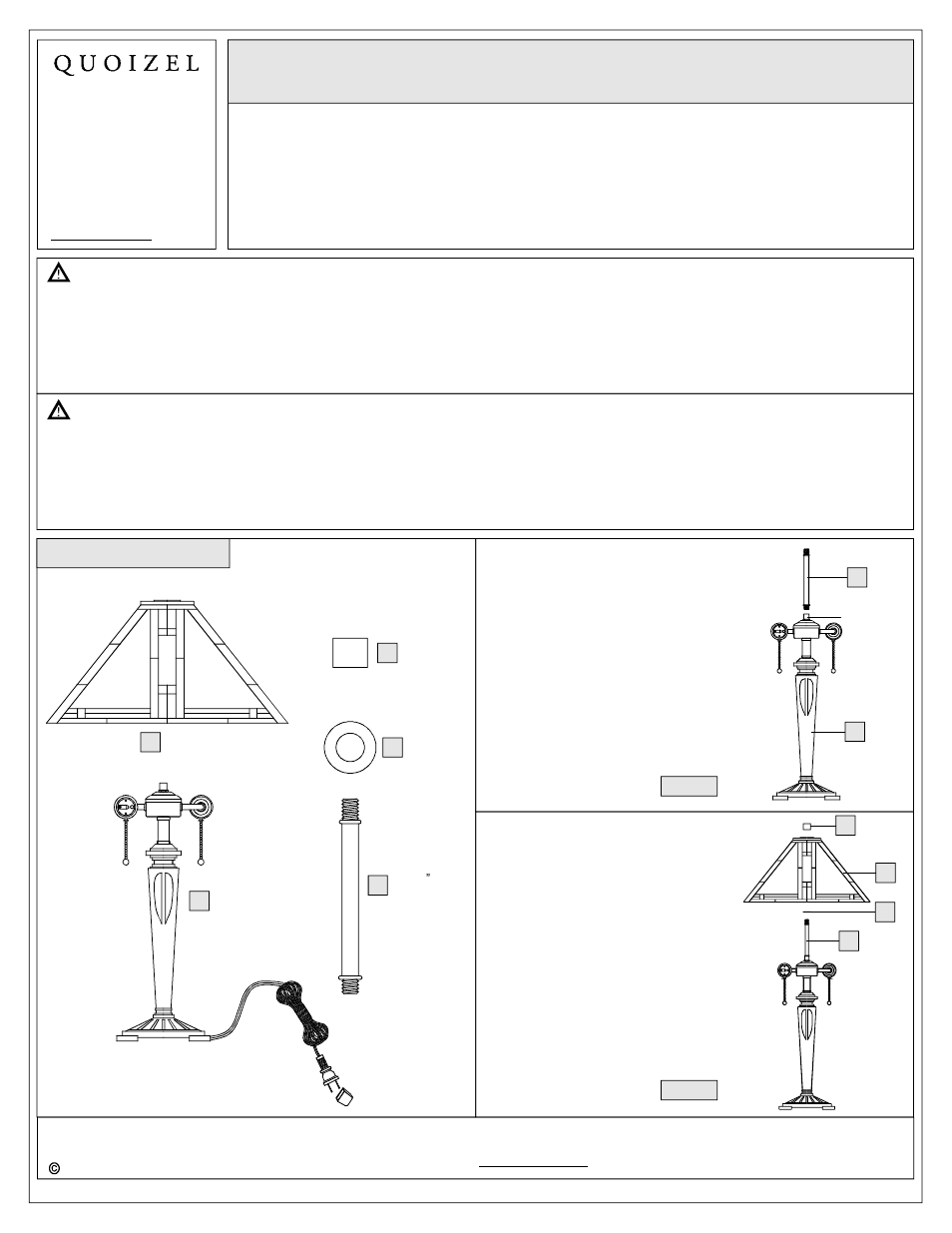 Quoizel TF1799TIB Tiffany User Manual | 2 pages