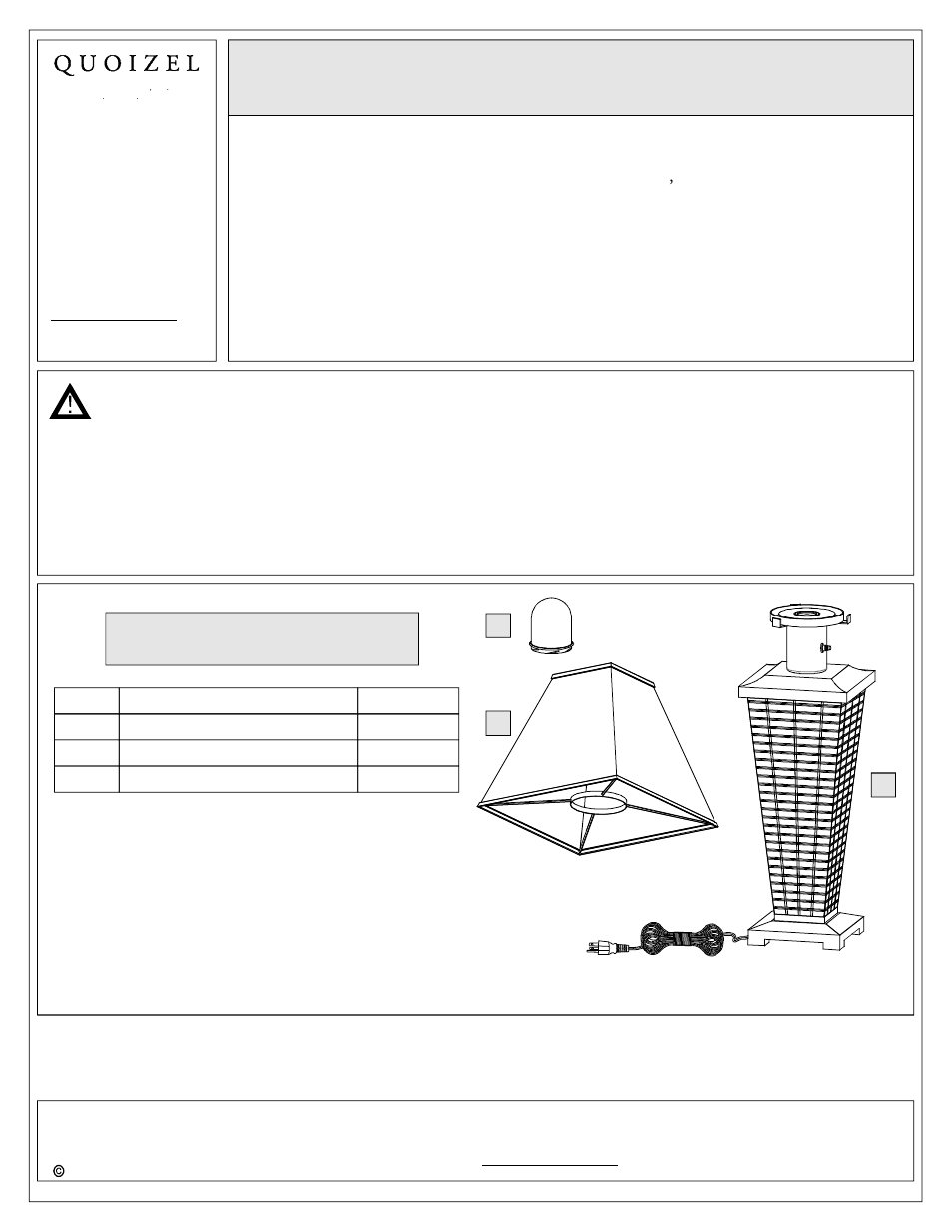 Quoizel CKWR1745T Weaver User Manual | 3 pages