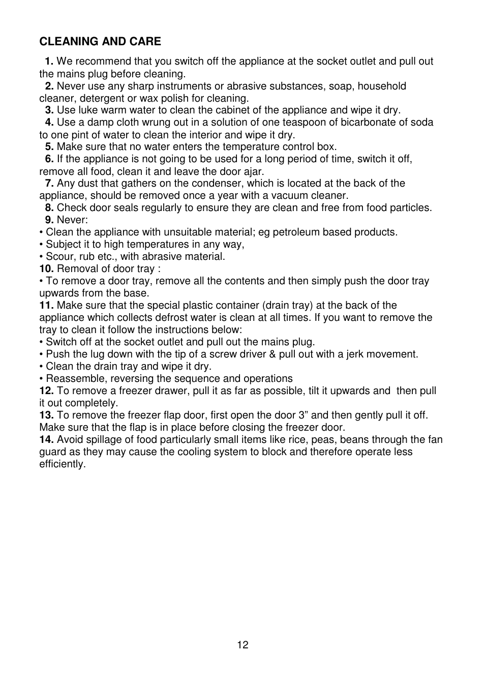 Beko CDA660F User Manual | Page 12 / 16