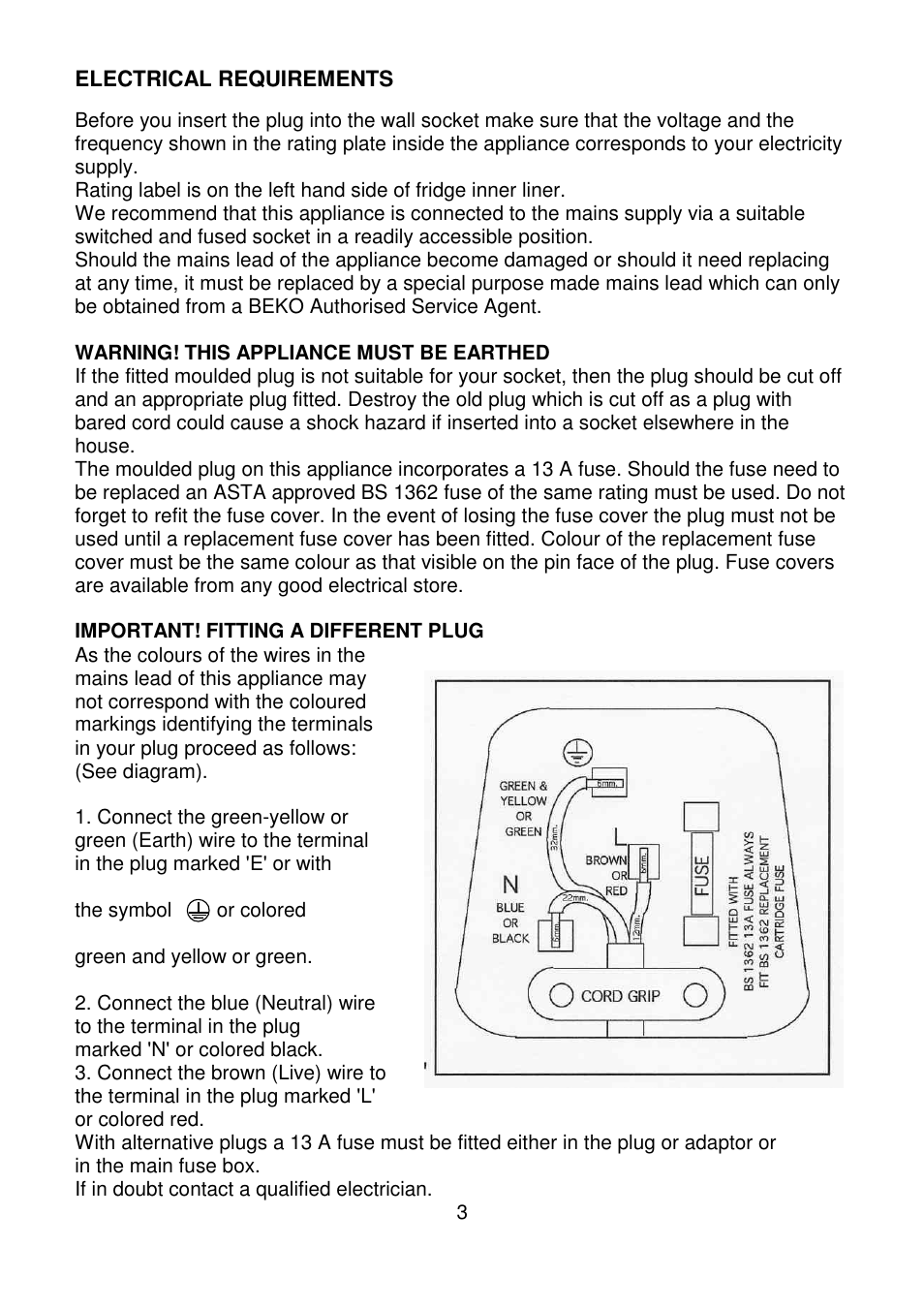 Beko CDA660F User Manual | Page 3 / 16