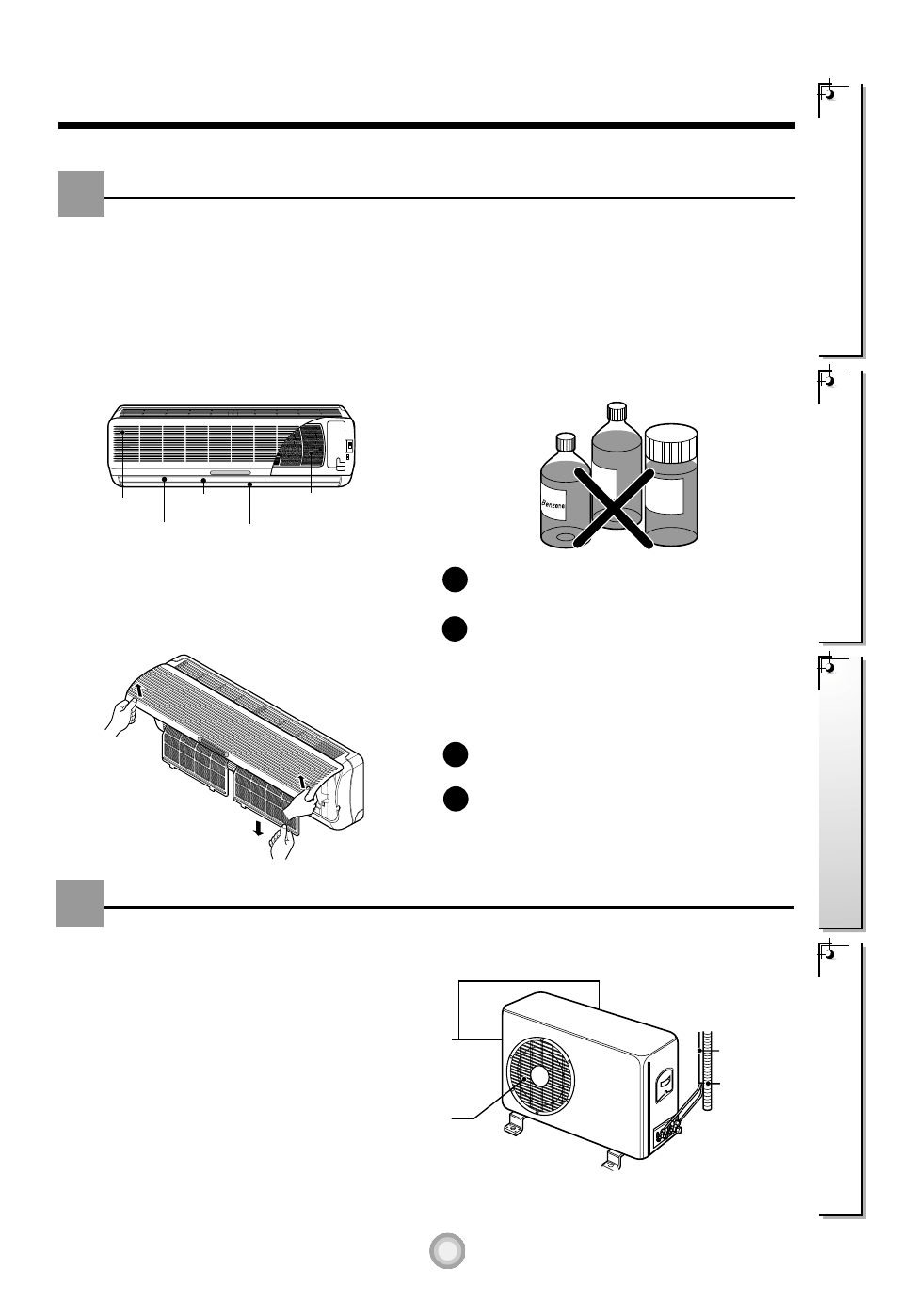Care and maintenance of the air conditioner, Indoor unit, Outdoor unit | Beko LG-BKE 4600 D User Manual | Page 13 / 15