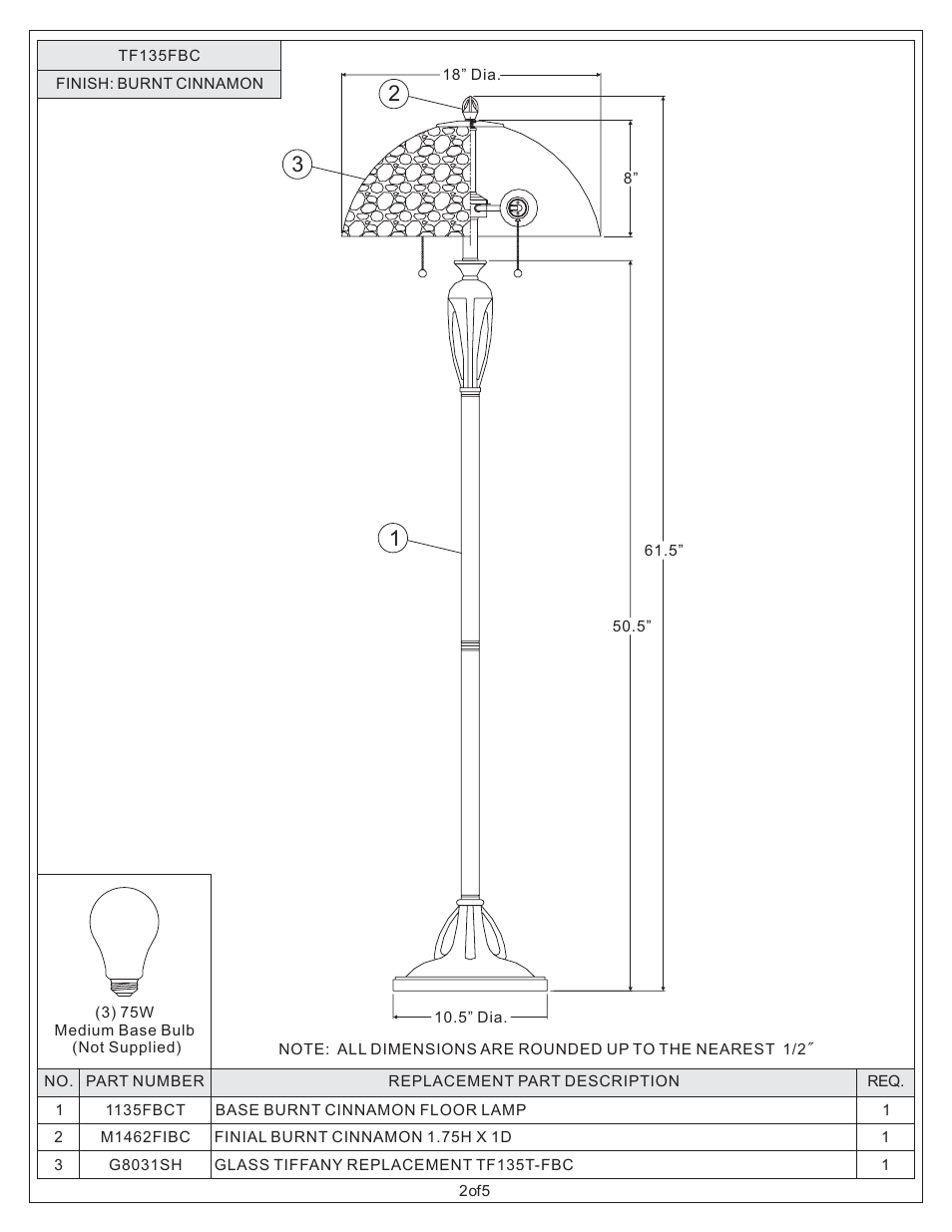 Quoizel TF135FBC Pomez User Manual | Page 2 / 5