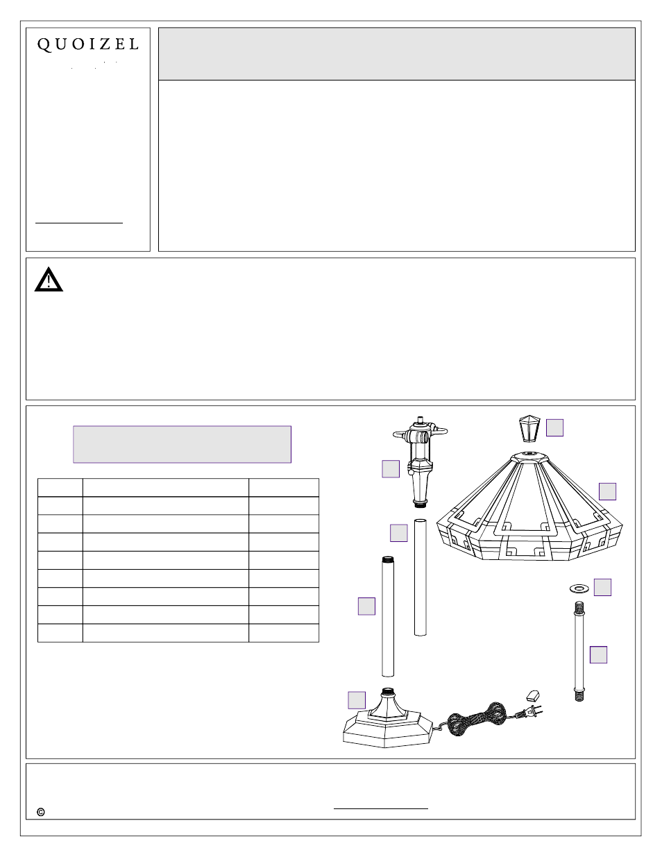 Quoizel TF1431FRS Tiffany User Manual | 4 pages