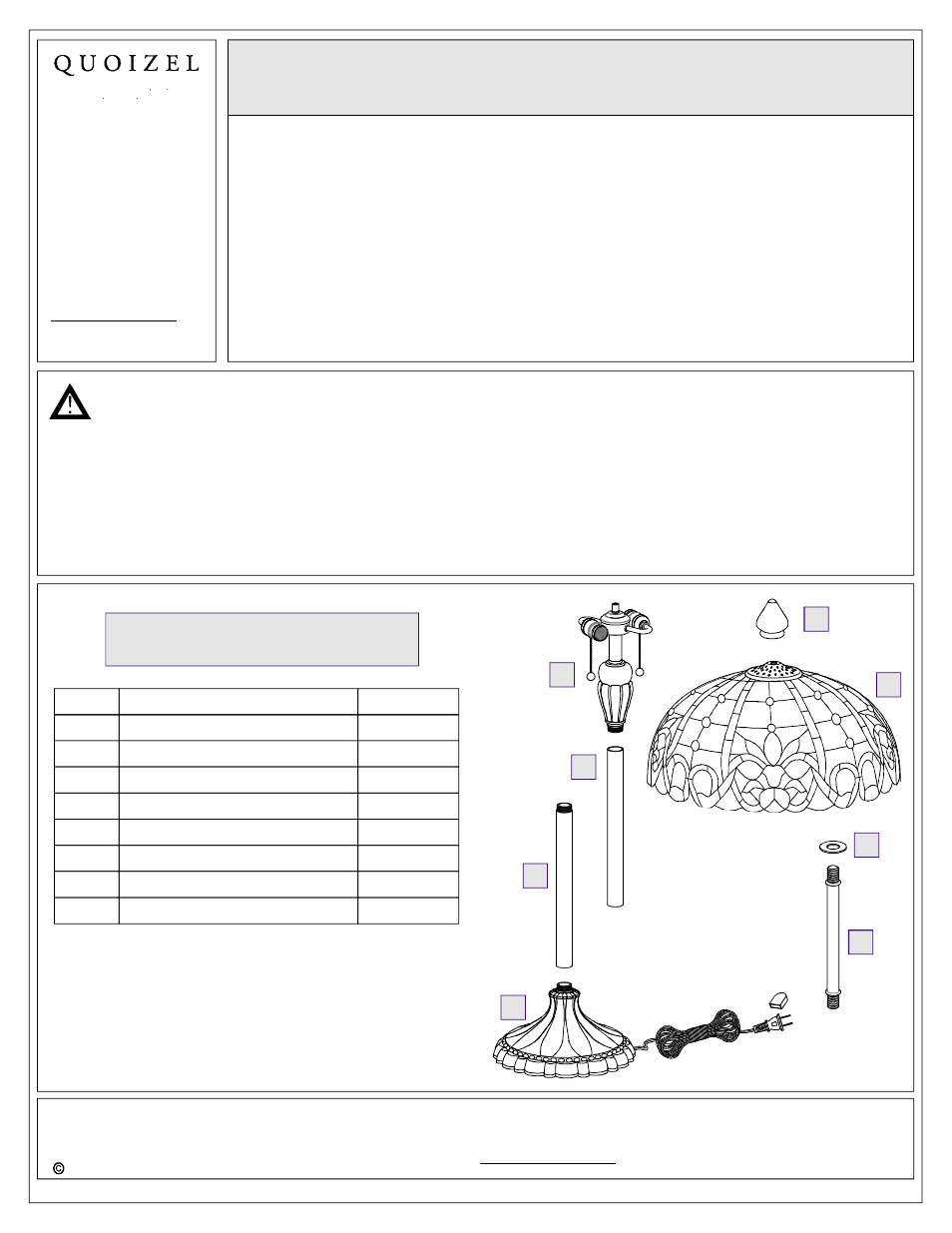 Quoizel TF1440FRS Tiffany User Manual | 4 pages