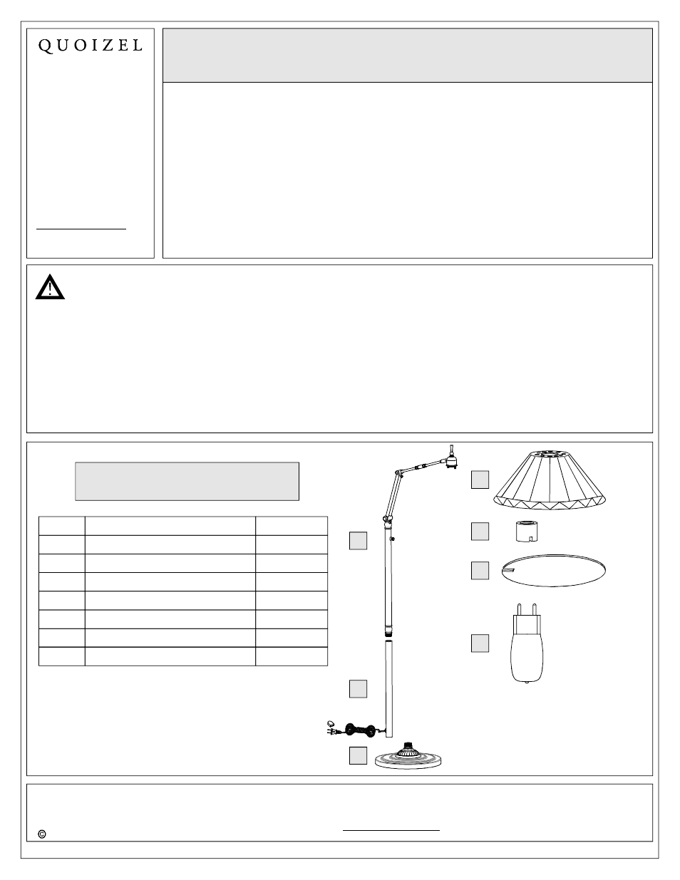 Quoizel TF9152Z Tiffany User Manual | 4 pages