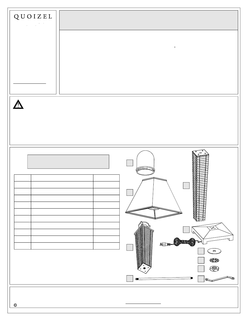 Quoizel CKWR1745F Weaver User Manual | 3 pages