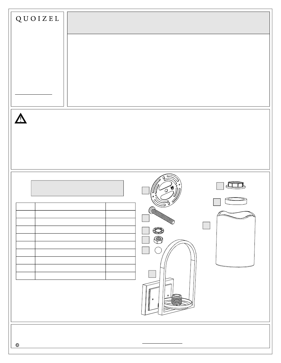 Quoizel CKAD8701PN Aldora User Manual | 5 pages