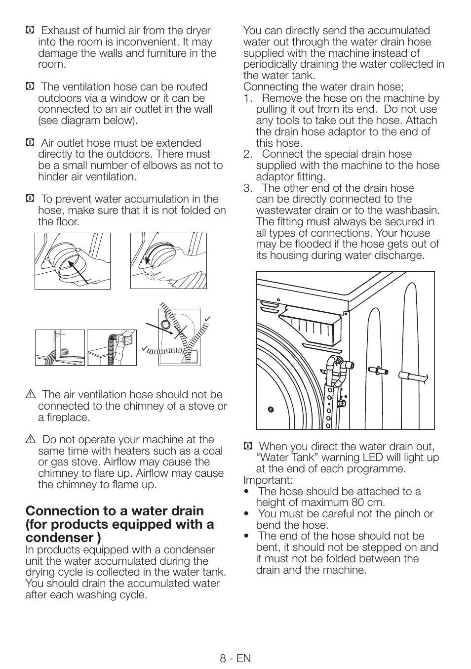 Beko DRCS 76 W User Manual | Page 8 / 28