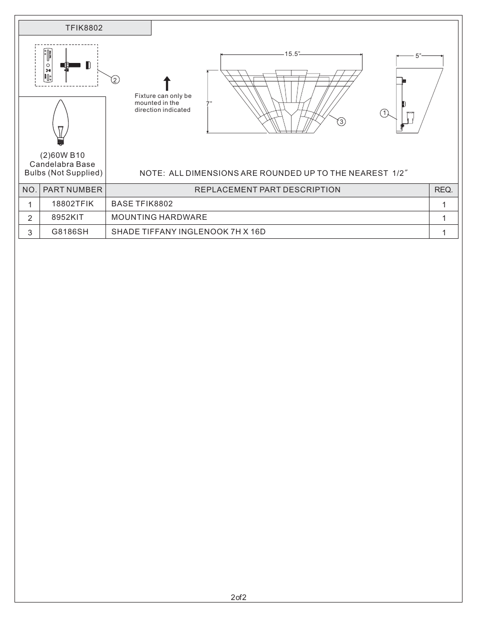 Quoizel TFIK8802 Inglenook User Manual | Page 2 / 2