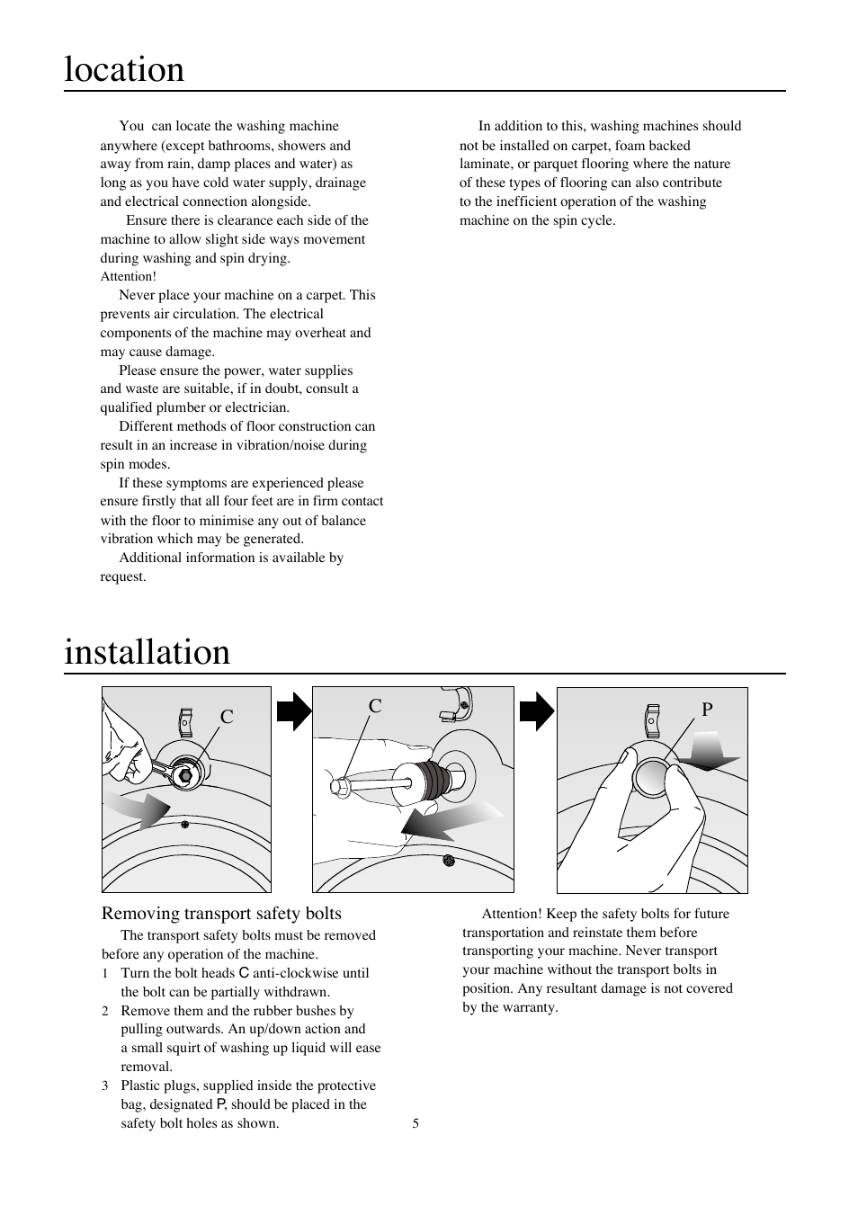 Beko WMA 520 S User Manual | Page 6 / 20