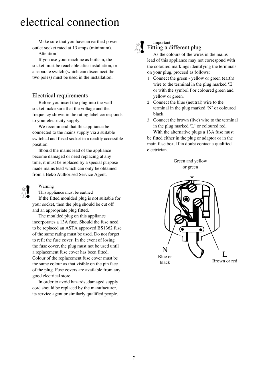 Beko WMA 520 S User Manual | Page 8 / 20